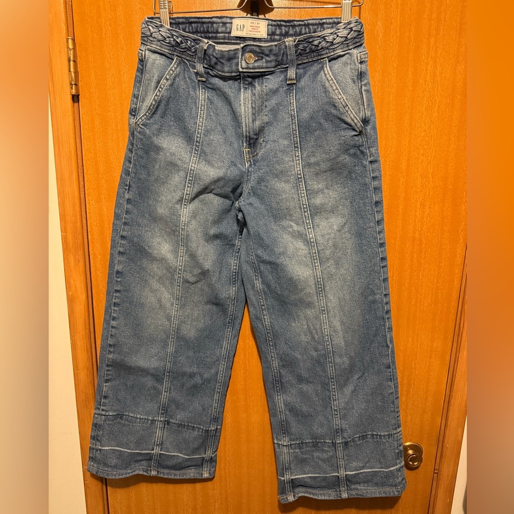 Gap High Rise Stride Wide-Leg Ankle Jeans